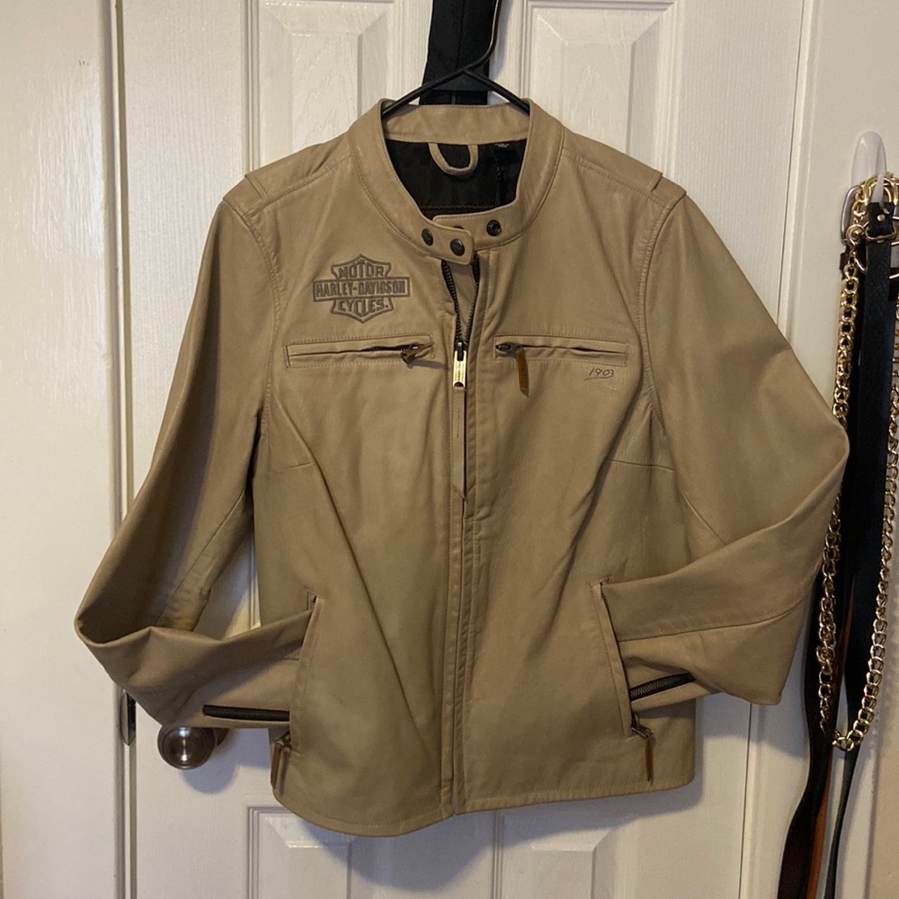 NWT Tan Harley-Davidson Leather Jacket